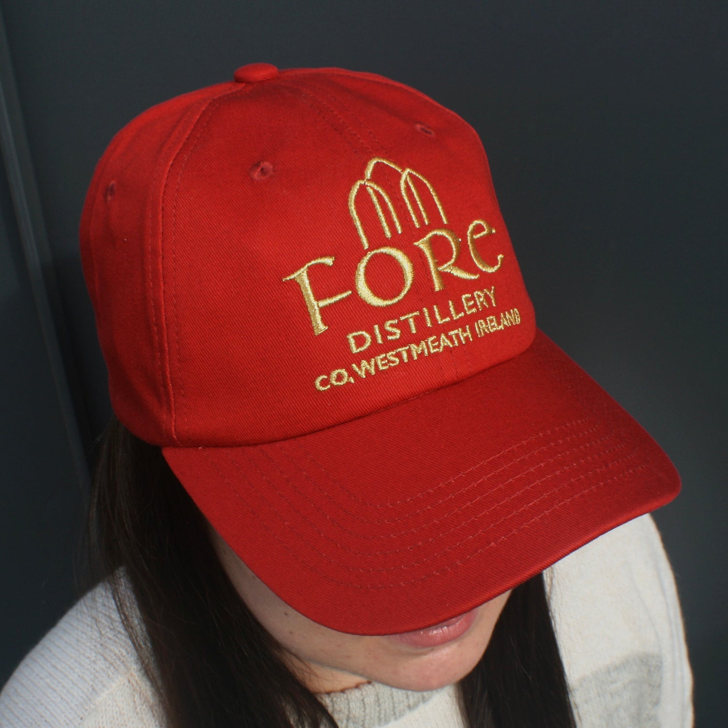 Fore Distillery Baseball Cap/Hat Red