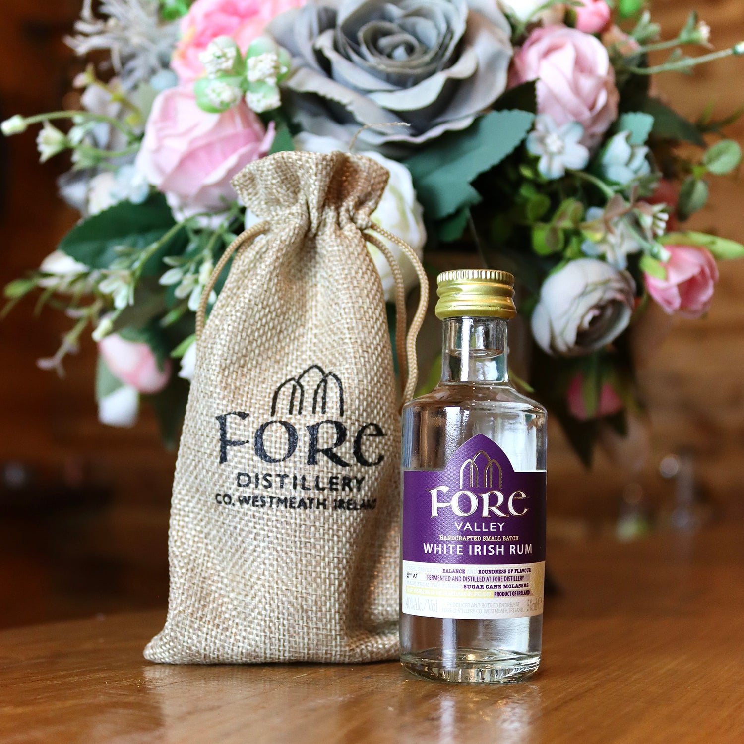 Fore Valley Alcohol 50ml White Irish Rum Wedding Favours